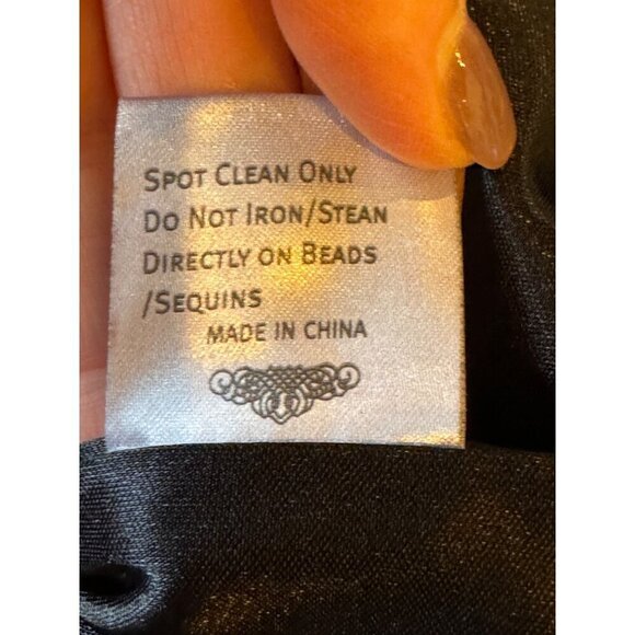 Sue Wong Dress Women 2 Black Lace Beaded‎ Illusion Knee Length Mini Sheath Party - Picture 14 of 14